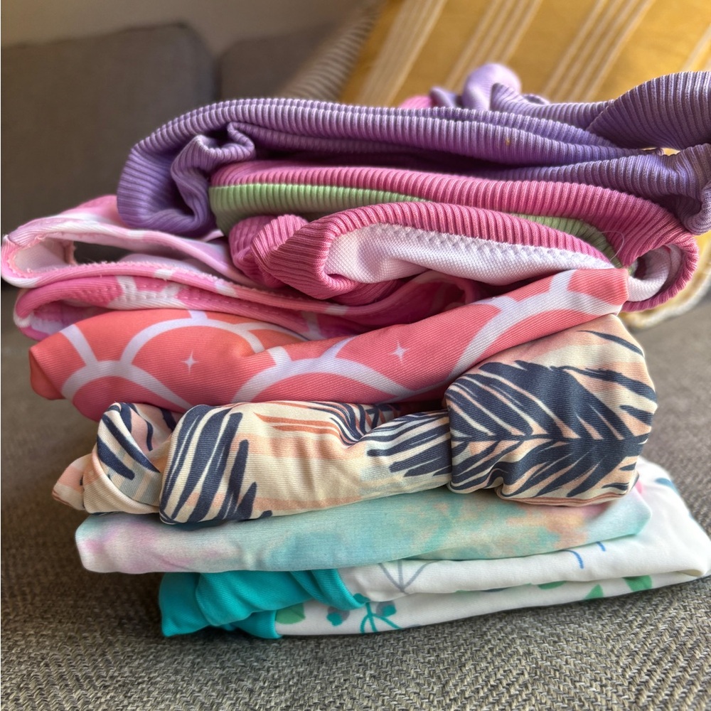 Colorful Patterned Swimwear Bundle - Girls Size 8